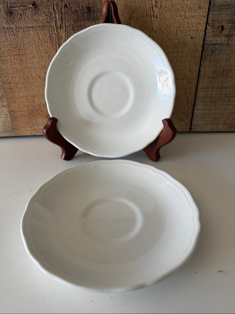 Royal Staffordshire Heirloom Ironstone Teacup Saucers By J.&.G Meakin England